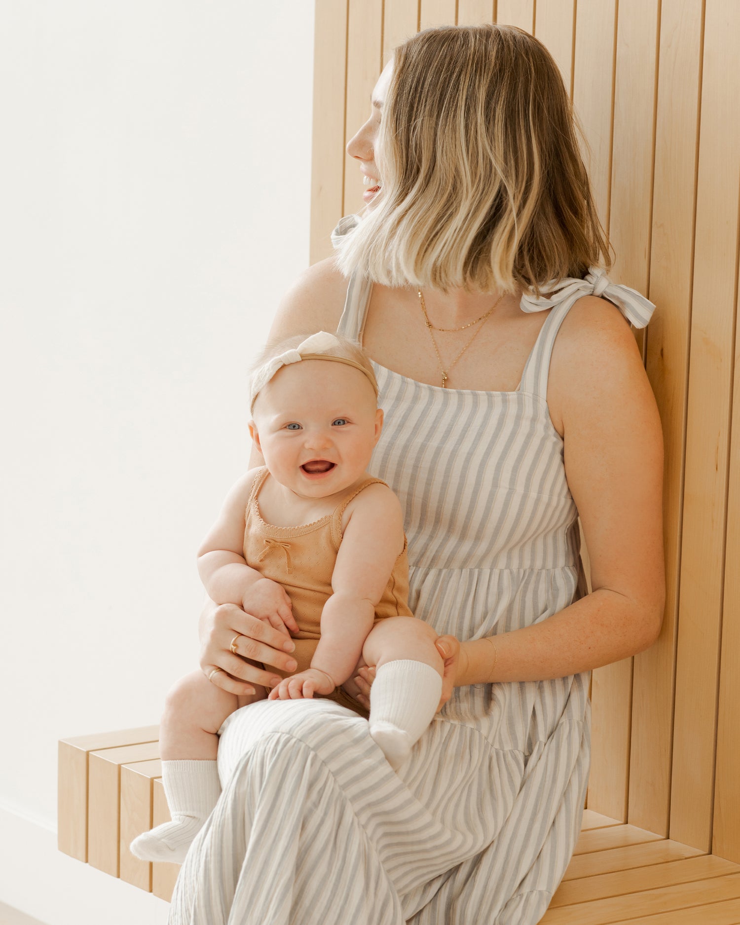 Quincy Mae Pointelle Tank Bodysuit - Melon