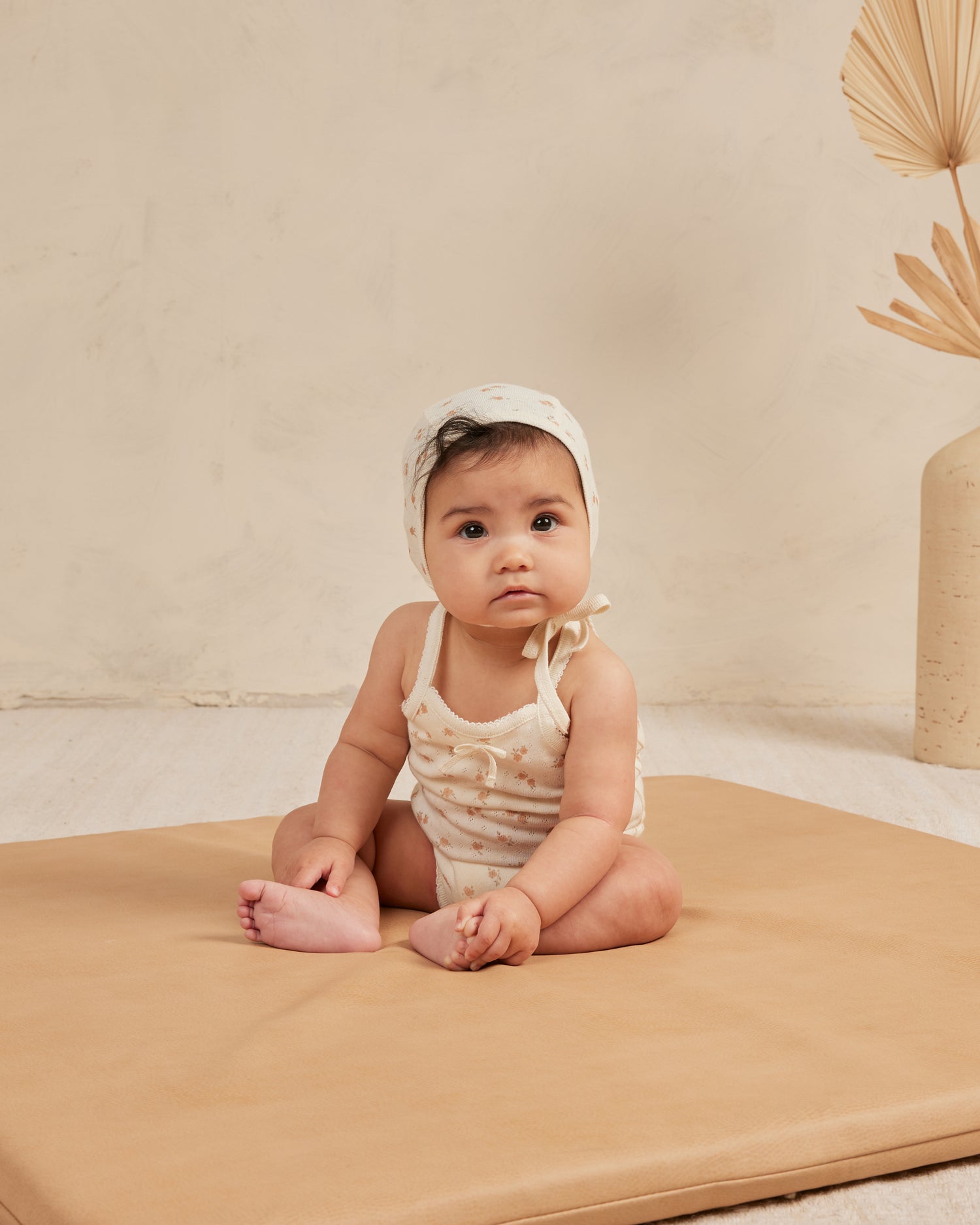 Quincy Mae Pointelle Tank Bodysuit - Ditsy Melon