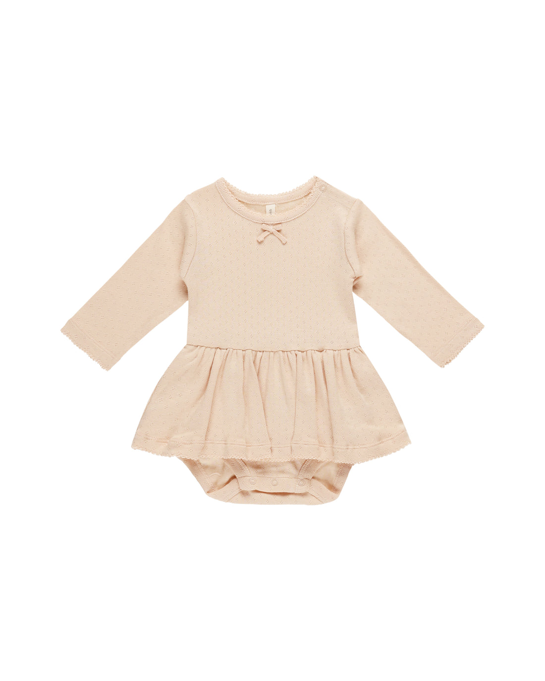 Quincy Mae Pointelle Skirted Bodysuit - Shell