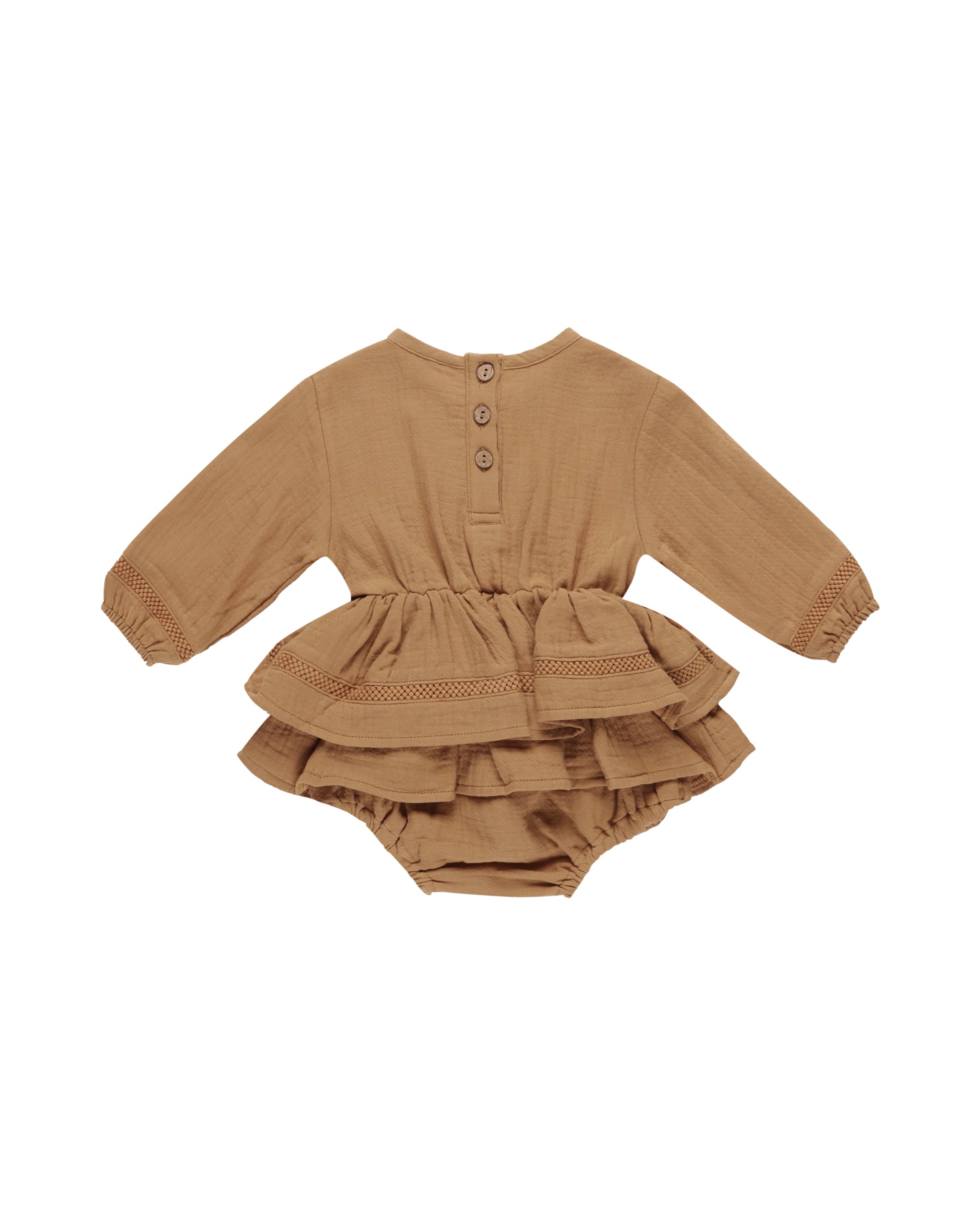 Quincy Mae Rosie Romper - Golden