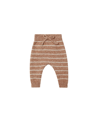 Quincy Mae Knit Pant - Cinnamon Stripe