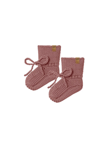 Quincy Mae Knit Booties - Fig