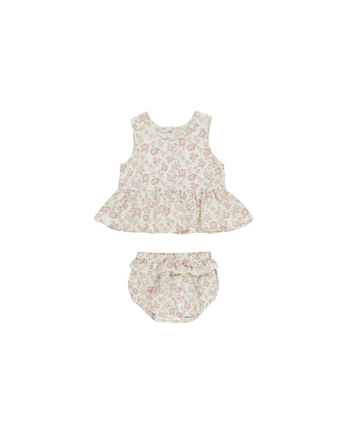 Quincy Mae Sleeveless Peplum Set - Bloom