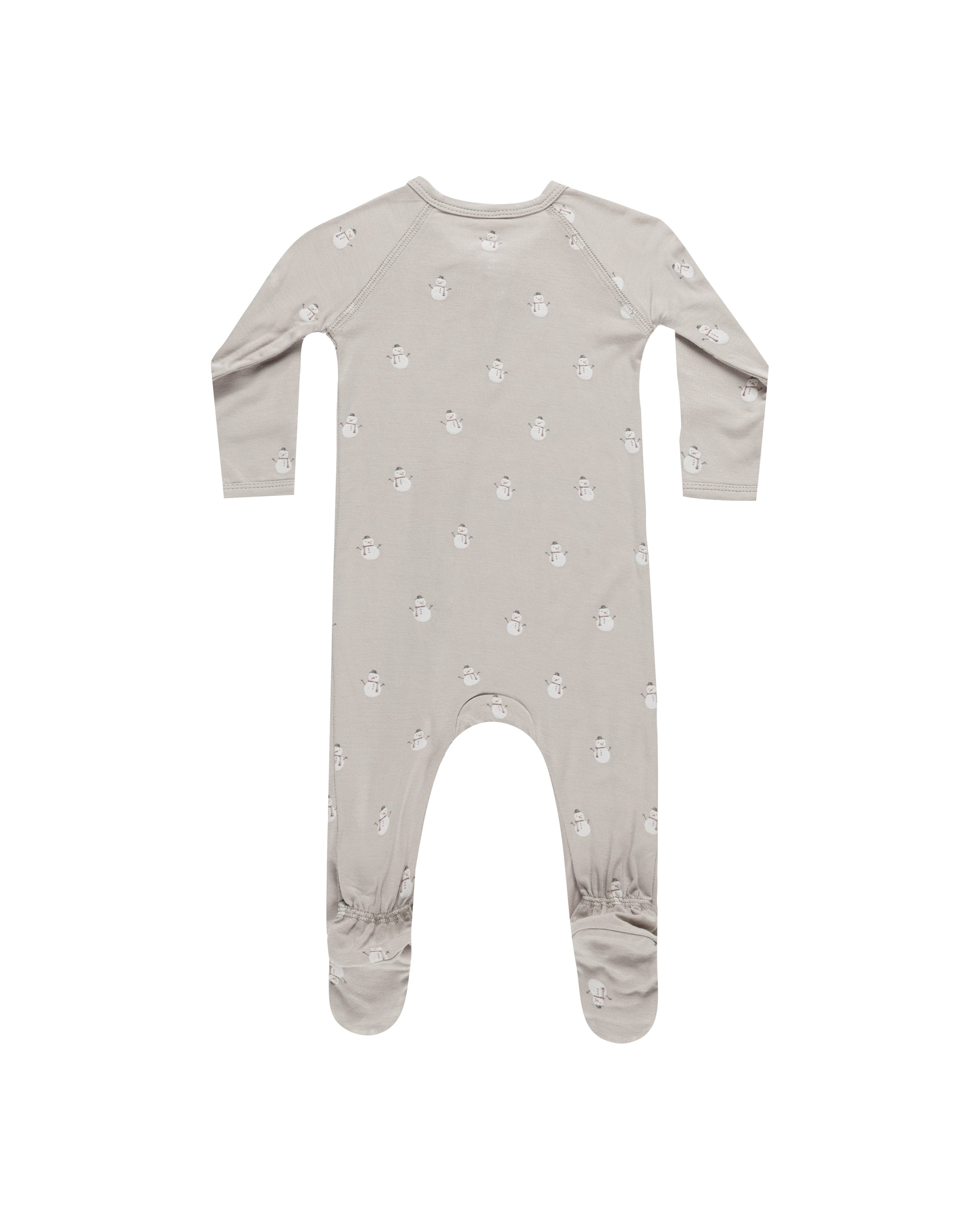 Quincy Mae Bamboo Zip Footie - Snowmen