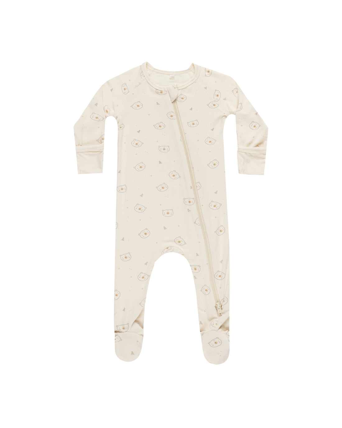 Quincy Mae Bamboo Zip Footie - Bears