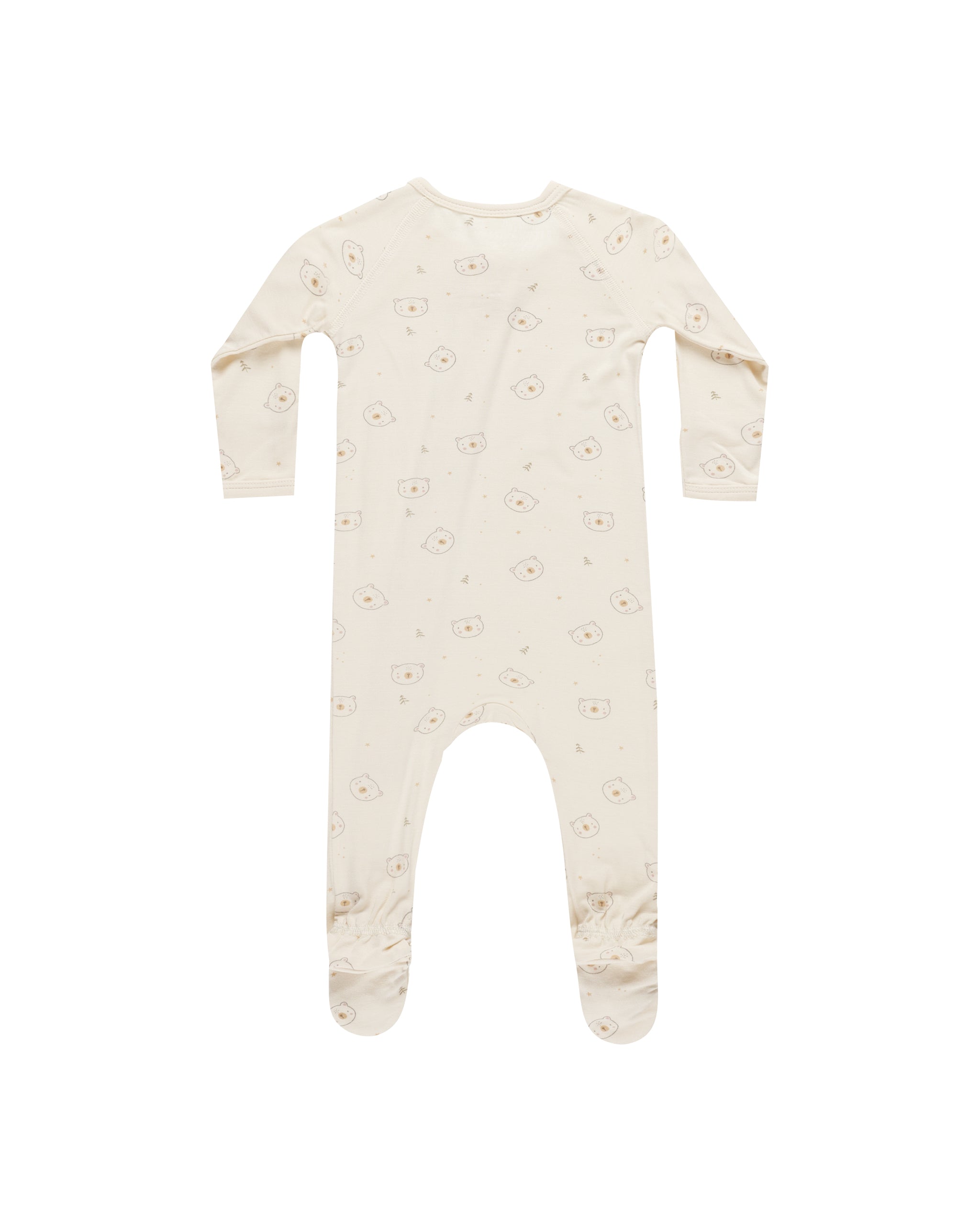 Quincy Mae Bamboo Zip Footie - Bears