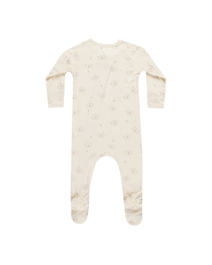 Quincy Mae Bamboo Zip Footie - Bears