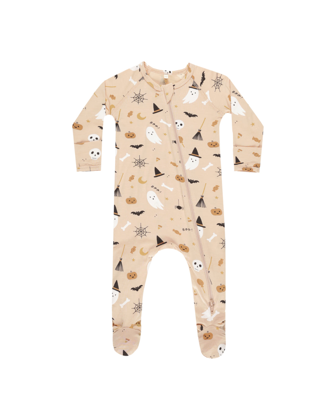 Quincy Mae Bamboo Zip Footie - Halloween