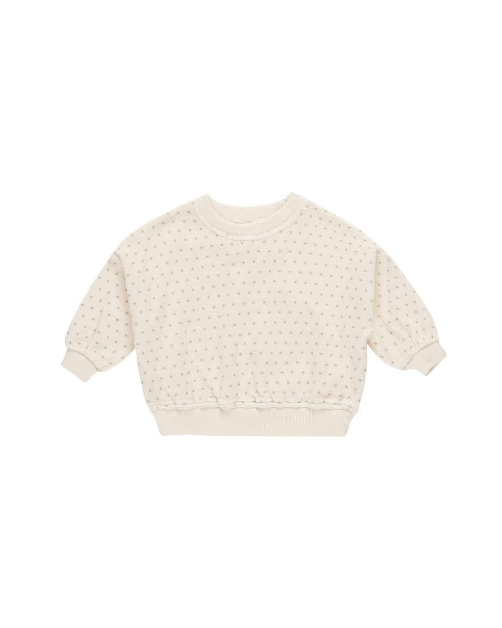 Quincy Mae Velour Relaxed Sweatshirt - Polka