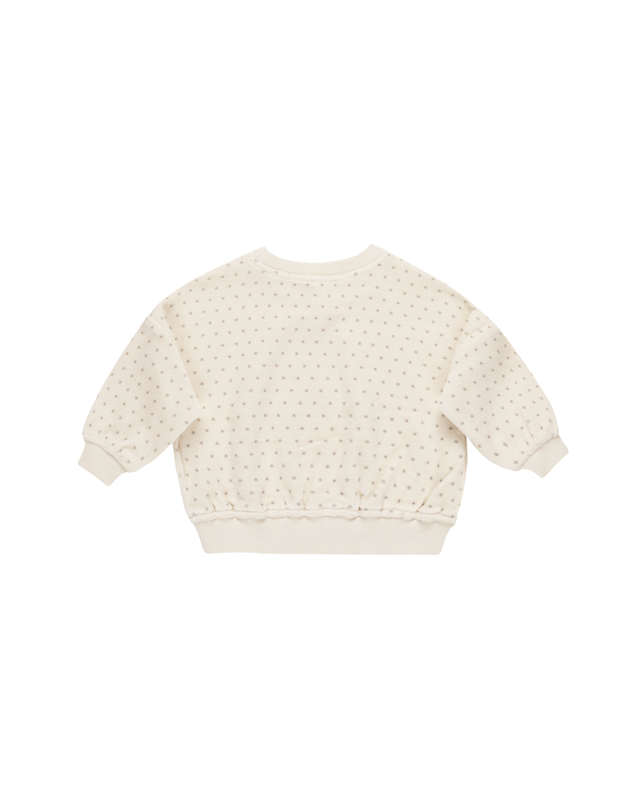 Quincy Mae Velour Relaxed Sweatshirt - Polka