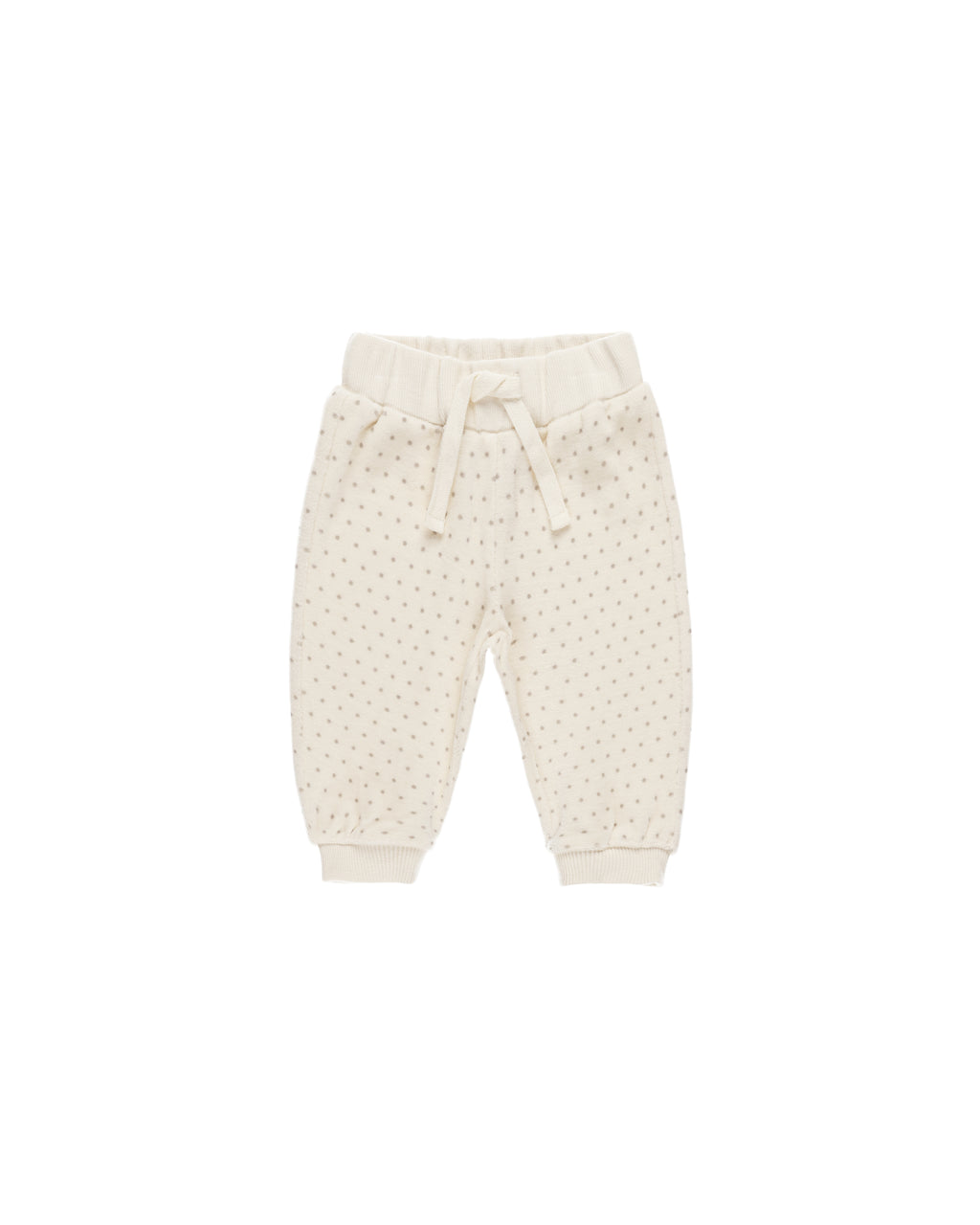 Quincy Mae Velour Relaxed Sweatpant - Polka