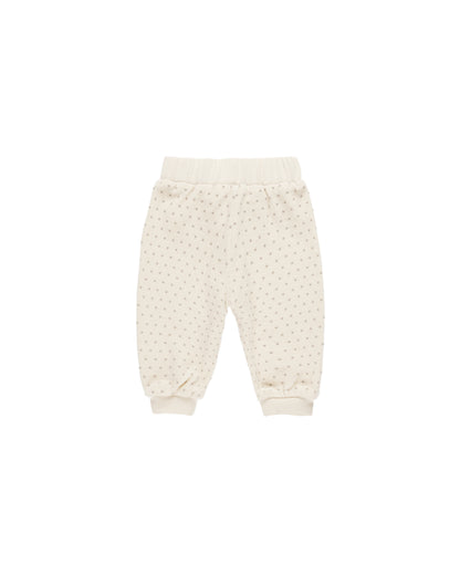 Quincy Mae Velour Relaxed Sweatpant - Polka