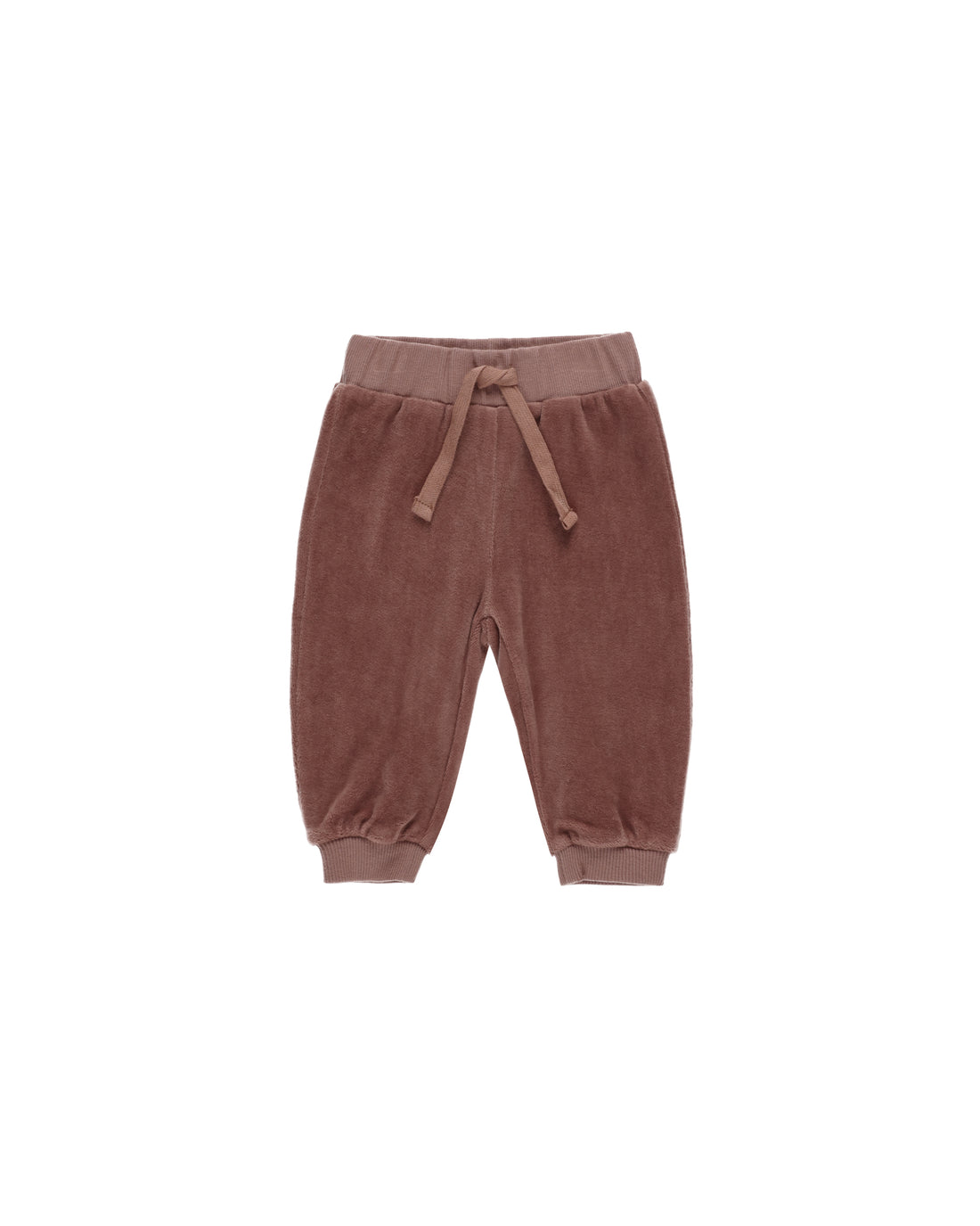 Quincy Mae Velour Relaxed Sweatpant - Cranberry