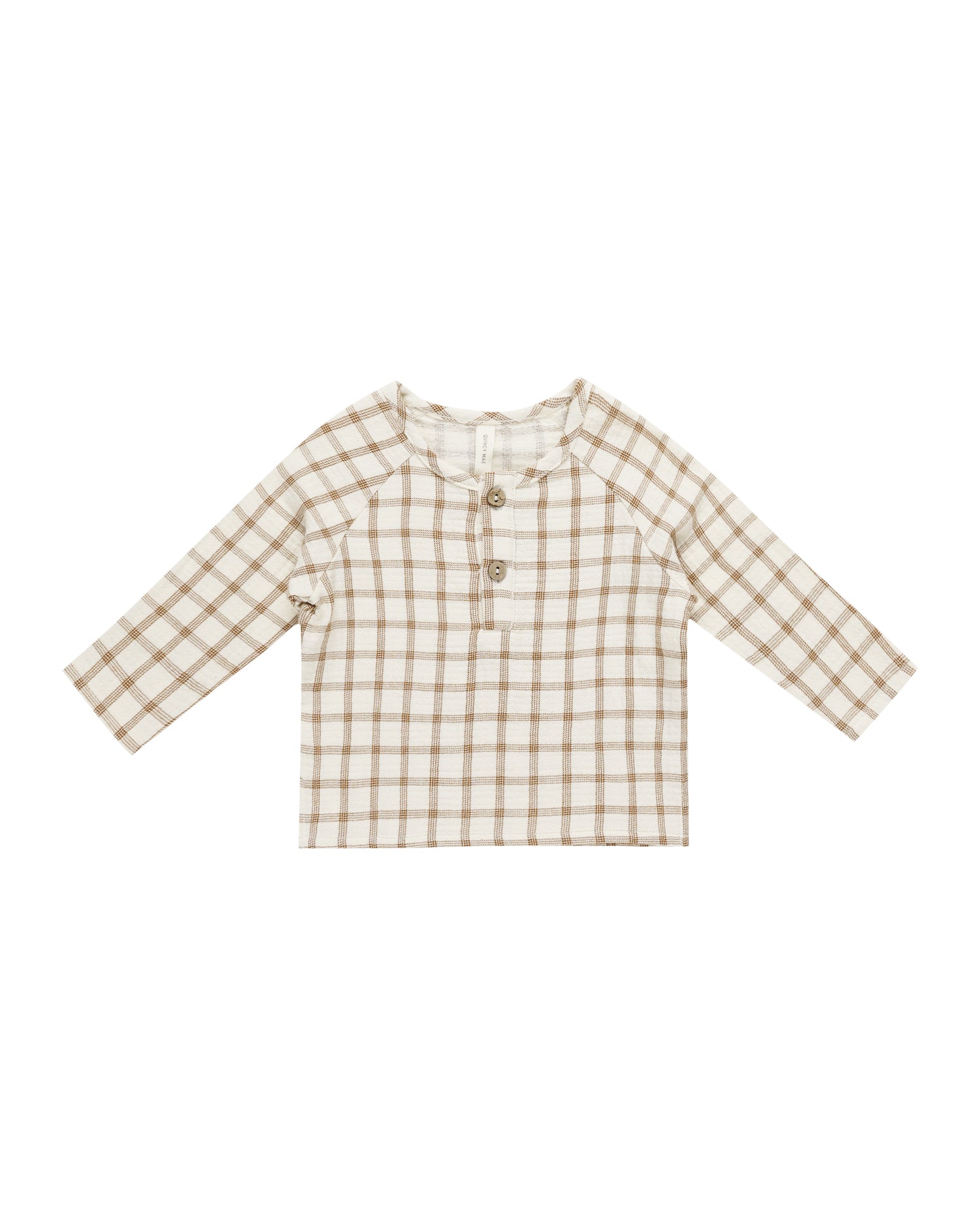 Quincy Mae Zion Shirt - Cinnamon Plaid