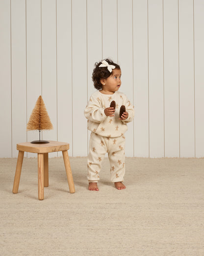 Quincy Mae Waffle Slouch Set - Gingerbread