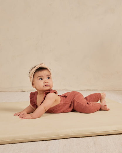 Quincy Mae Pointelle Knit Overalls - Berry