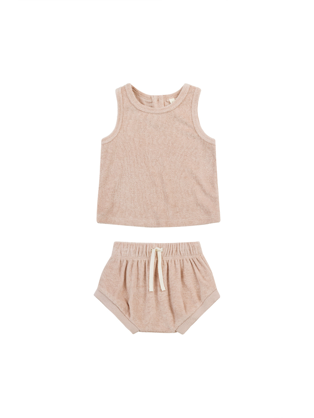 Quincy Mae Terry Tank + Short Set - Blush