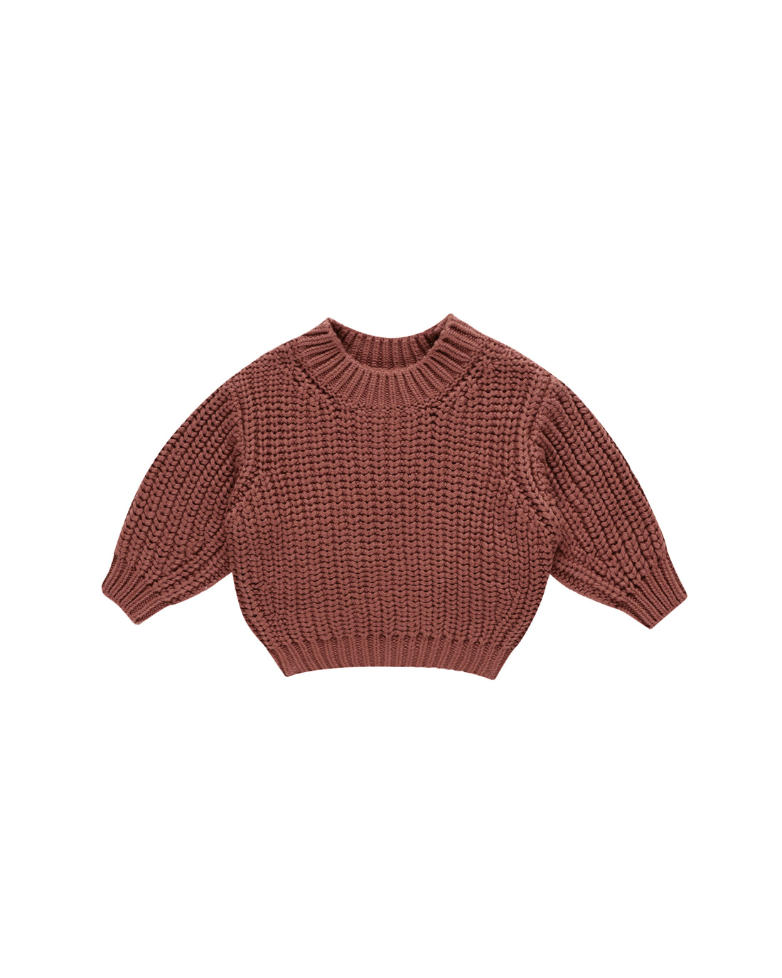 Quincy Mae Chunky Knit Sweater - Cranberry