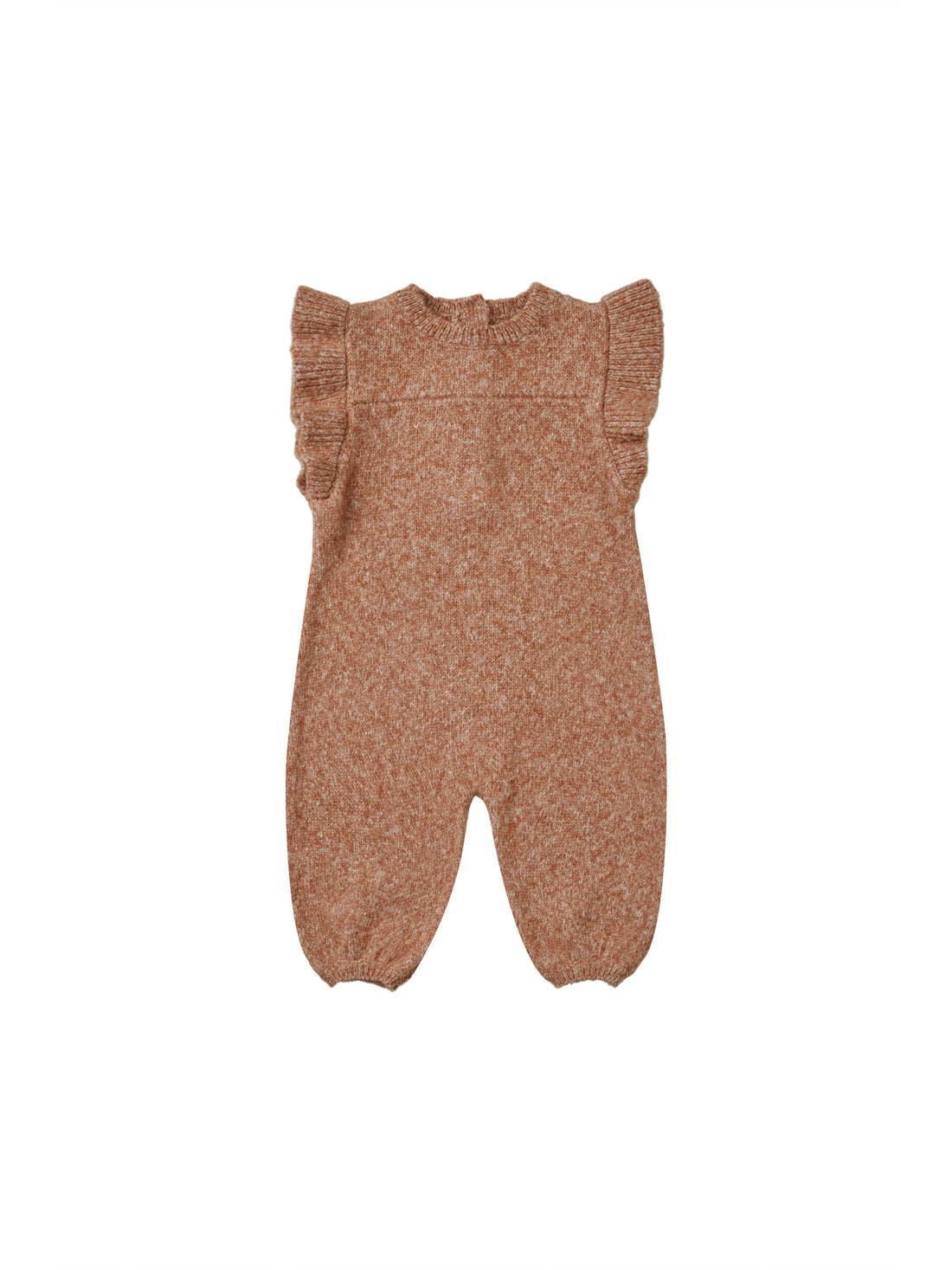 Quincy Mae Mira Knit Romper - Heathered Clay