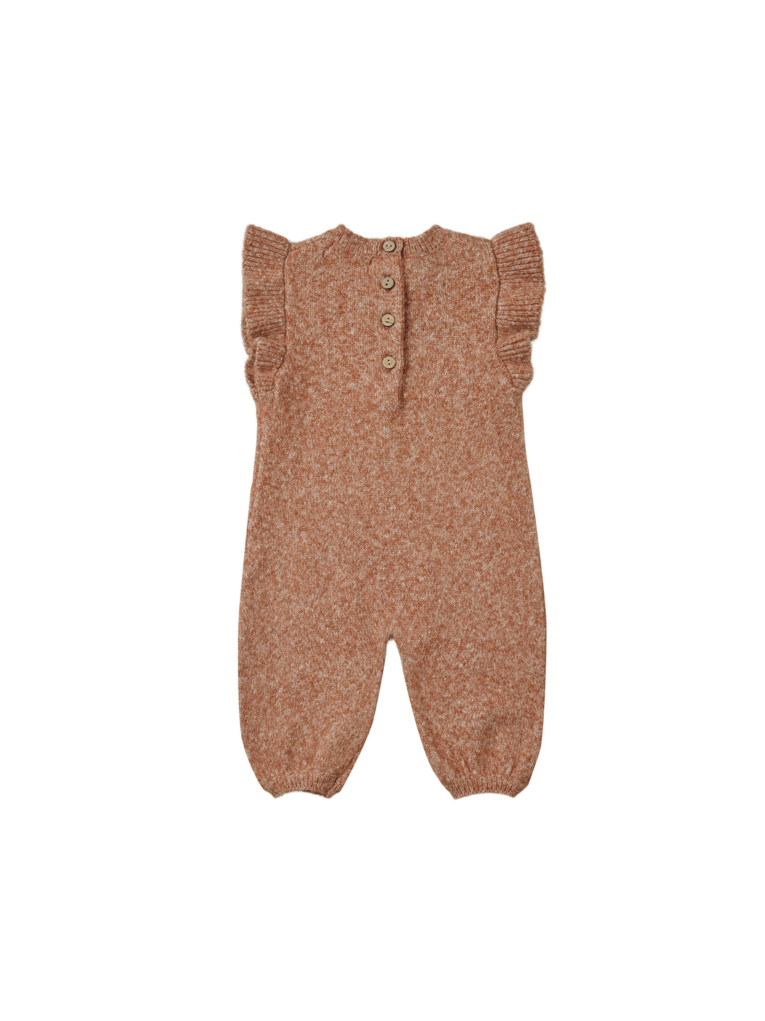 Quincy Mae Mira Knit Romper - Heathered Clay