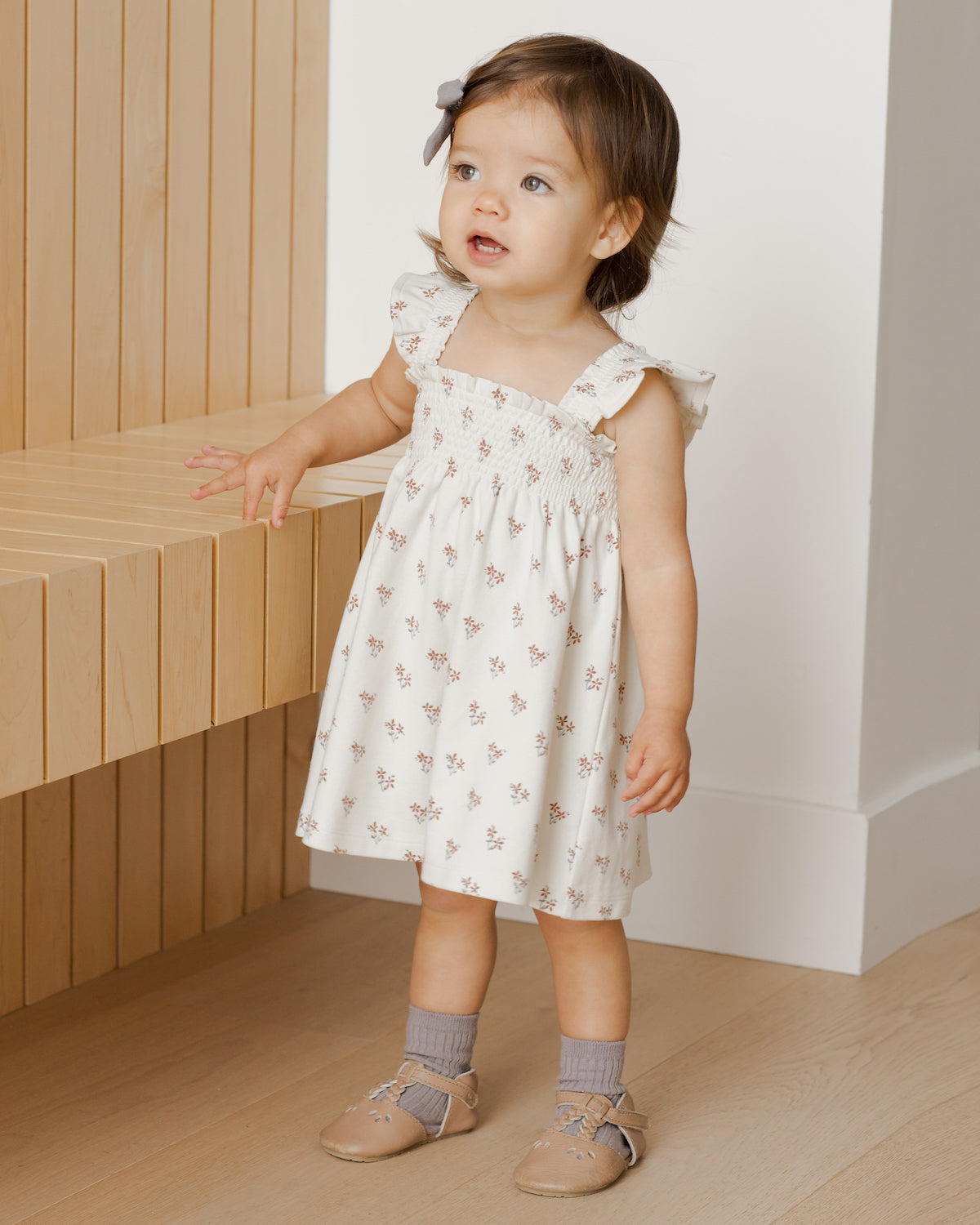 Quincy Mae Smocked Jersey Dress - Summer Flower