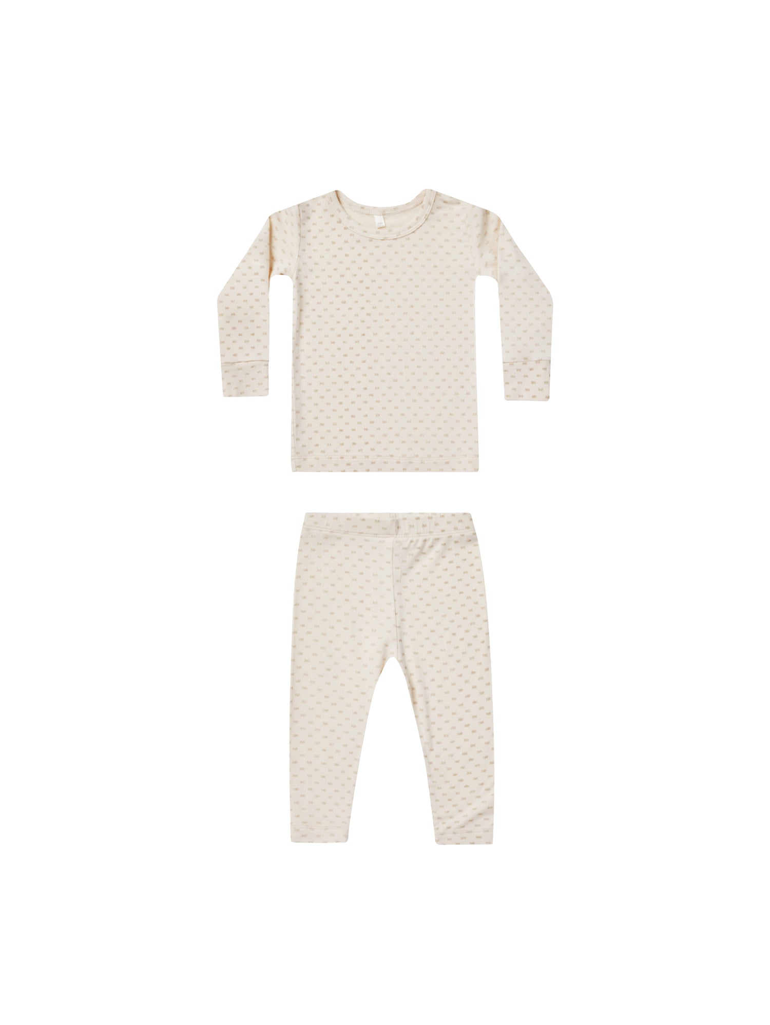 Quincy Mae Bamboo Pajama Set - Oat Check