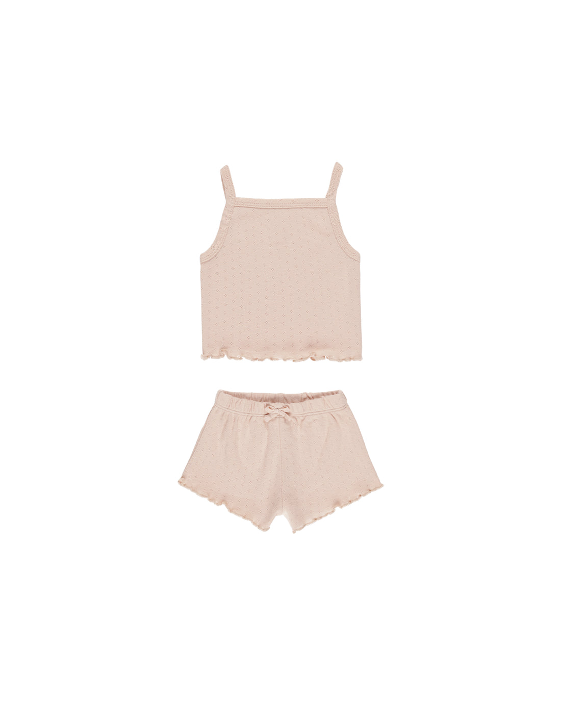 Quincy Mae Pointelle Tank + Shortie Set - Melon