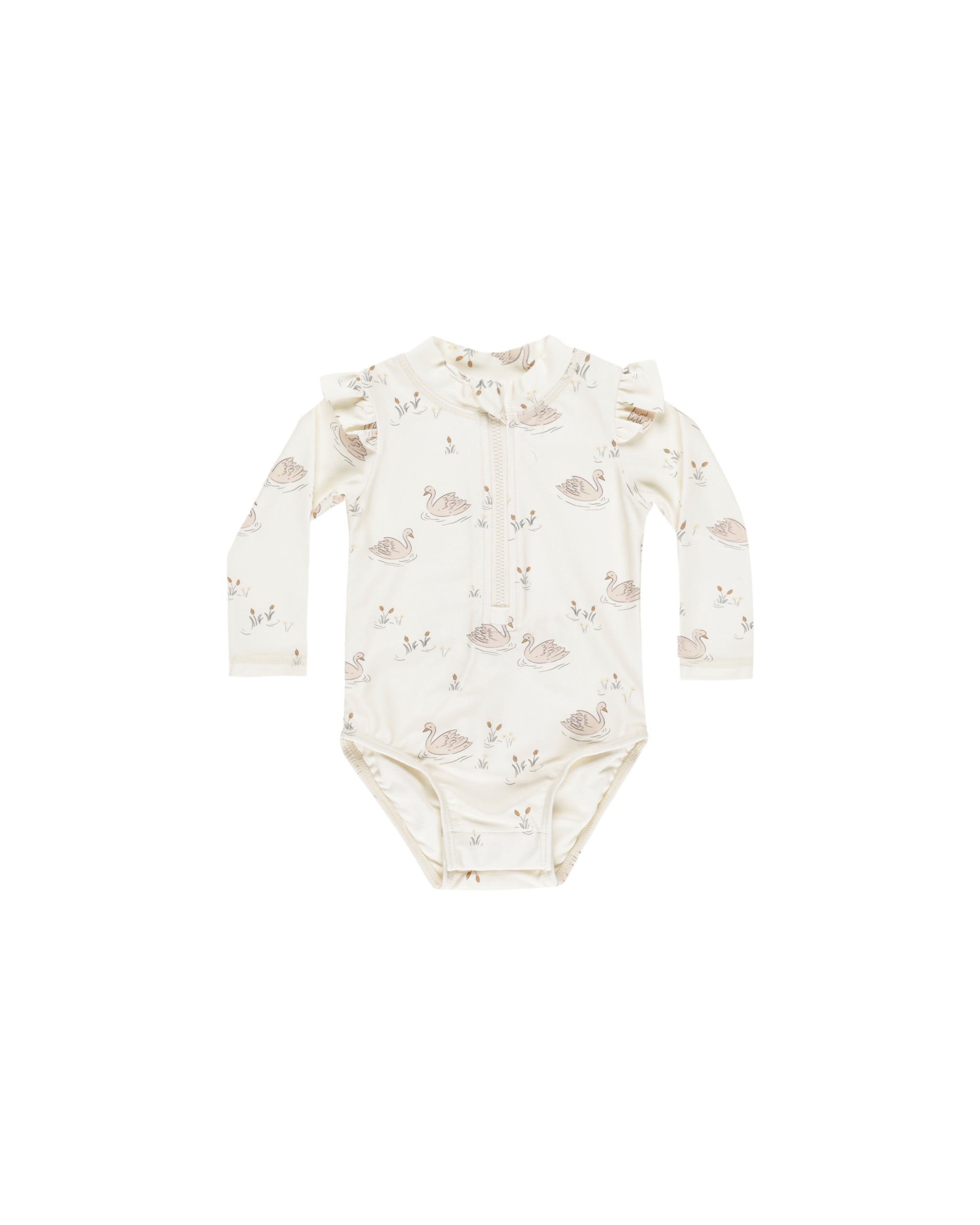 Quincy Mae Byron Rashguard One - Piece - Swans