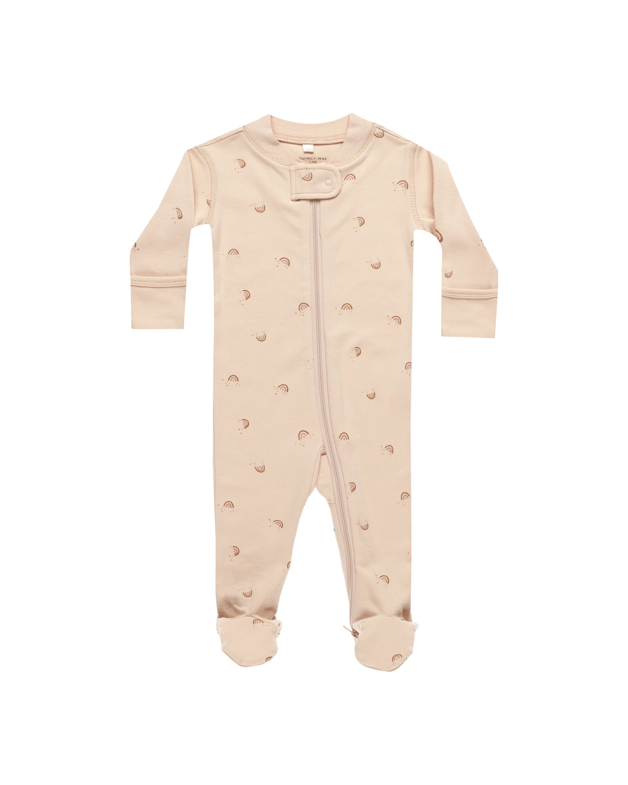 Quincy Mae Zip Long Sleeve Sleeper Footie - Rainbows