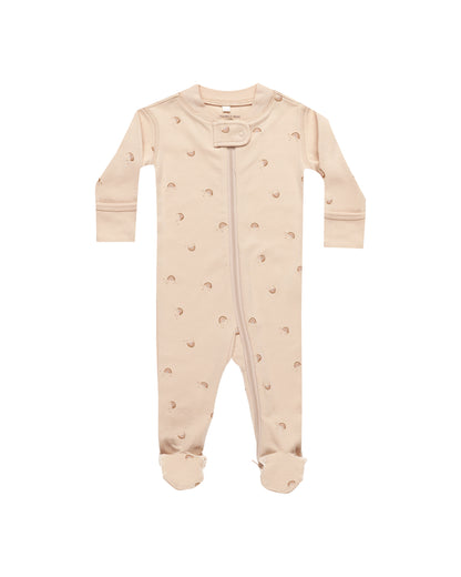 Quincy Mae Zip Long Sleeve Sleeper Footie - Rainbows