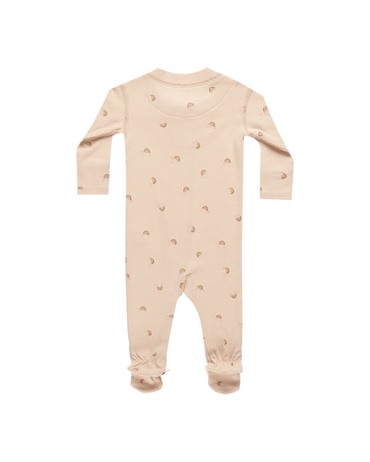 Quincy Mae Zip Long Sleeve Sleeper Footie - Rainbows