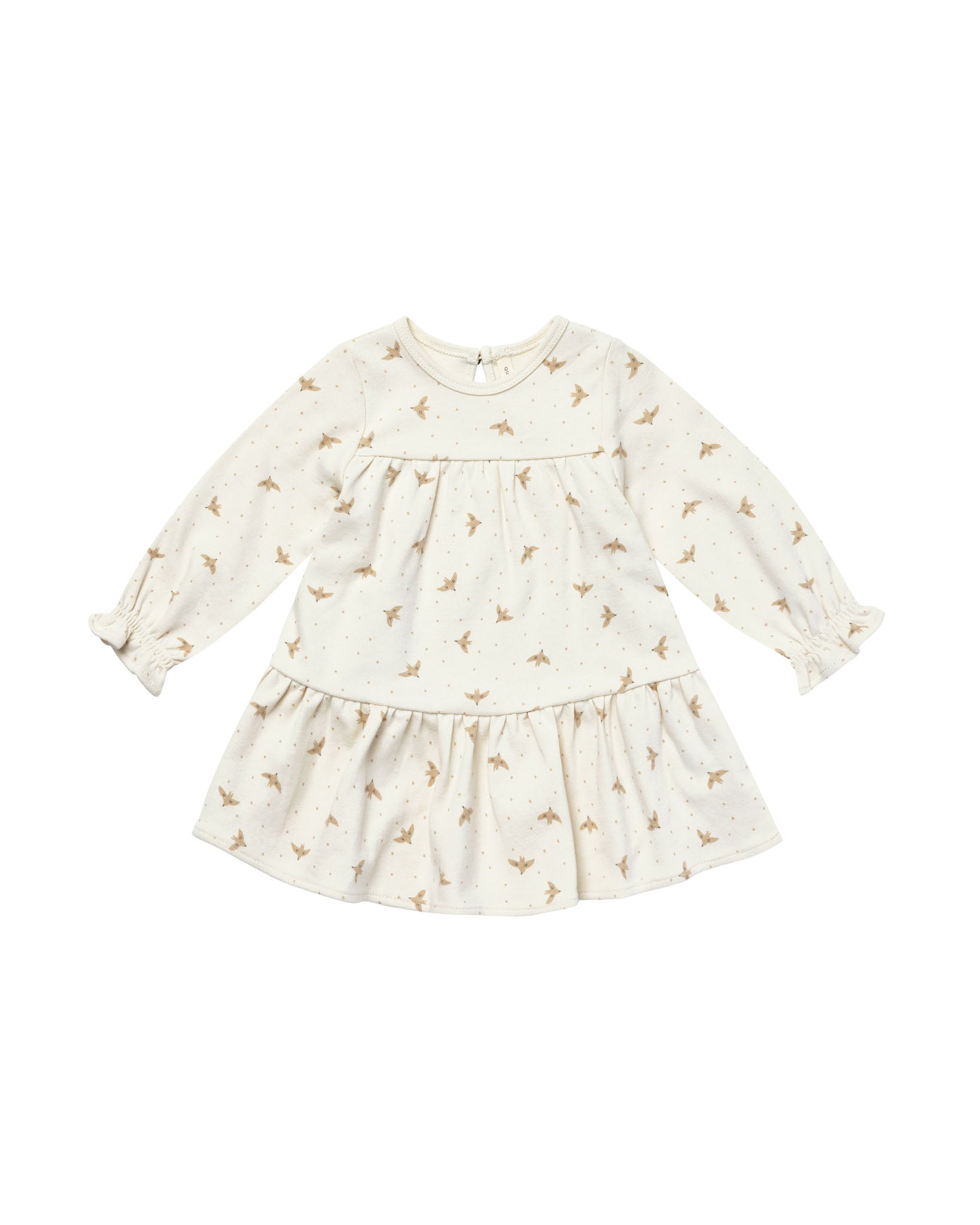 Quincy Mae Tiered Jersey Dress - Doves – Dreams of Cuteness