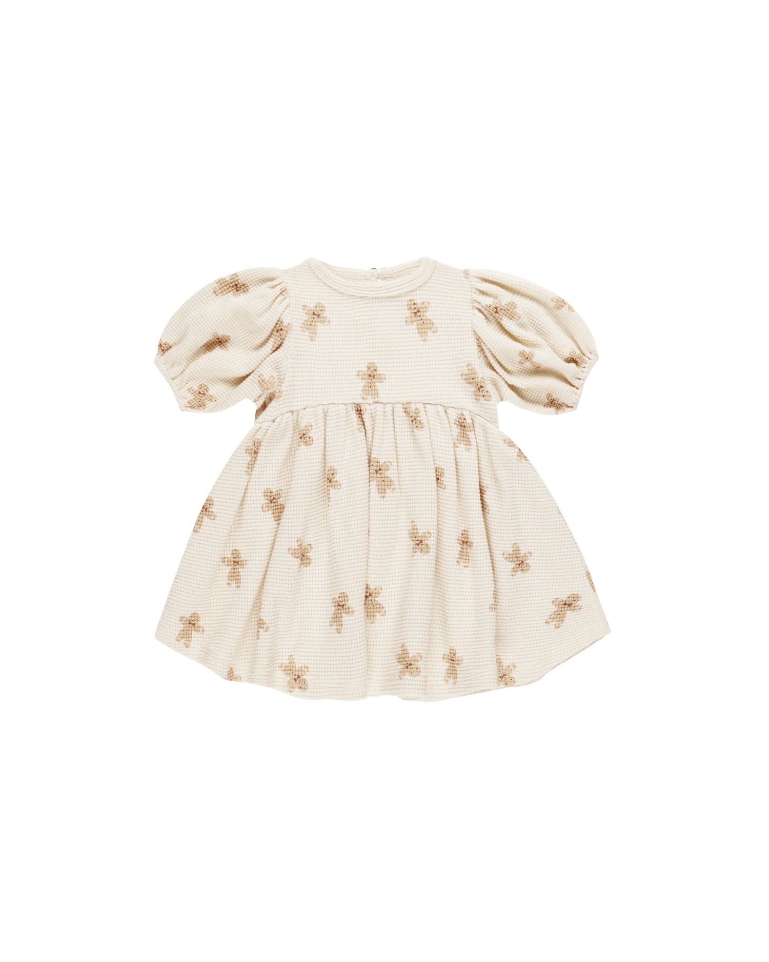 Quincy Mae Waffle Babydoll Dress - Gingerbread