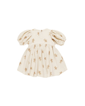 Quincy Mae Waffle Babydoll Dress - Gingerbread