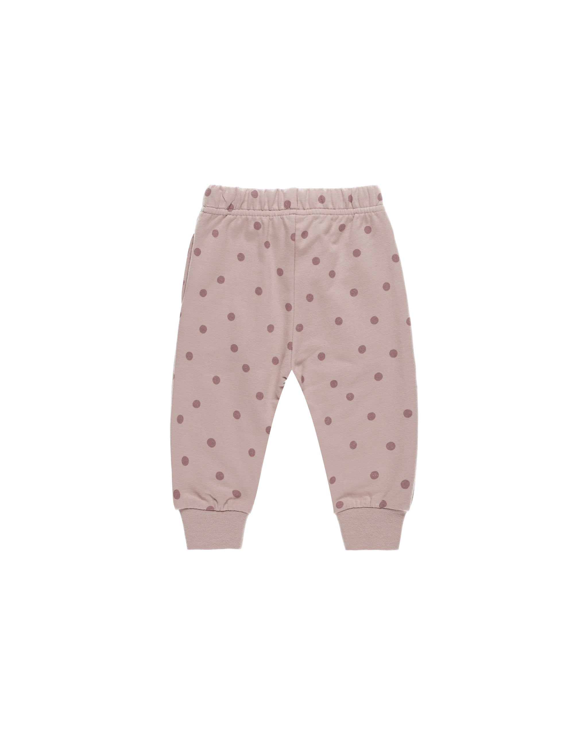 Quincy Mae Relaxed Fleece Sweatpant - Polka Dots