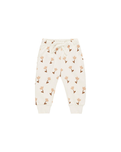 Quincy Mae Relaxed Fleece Sweatpant - Tulips