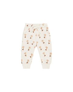 Quincy Mae Relaxed Fleece Sweatpant - Tulips