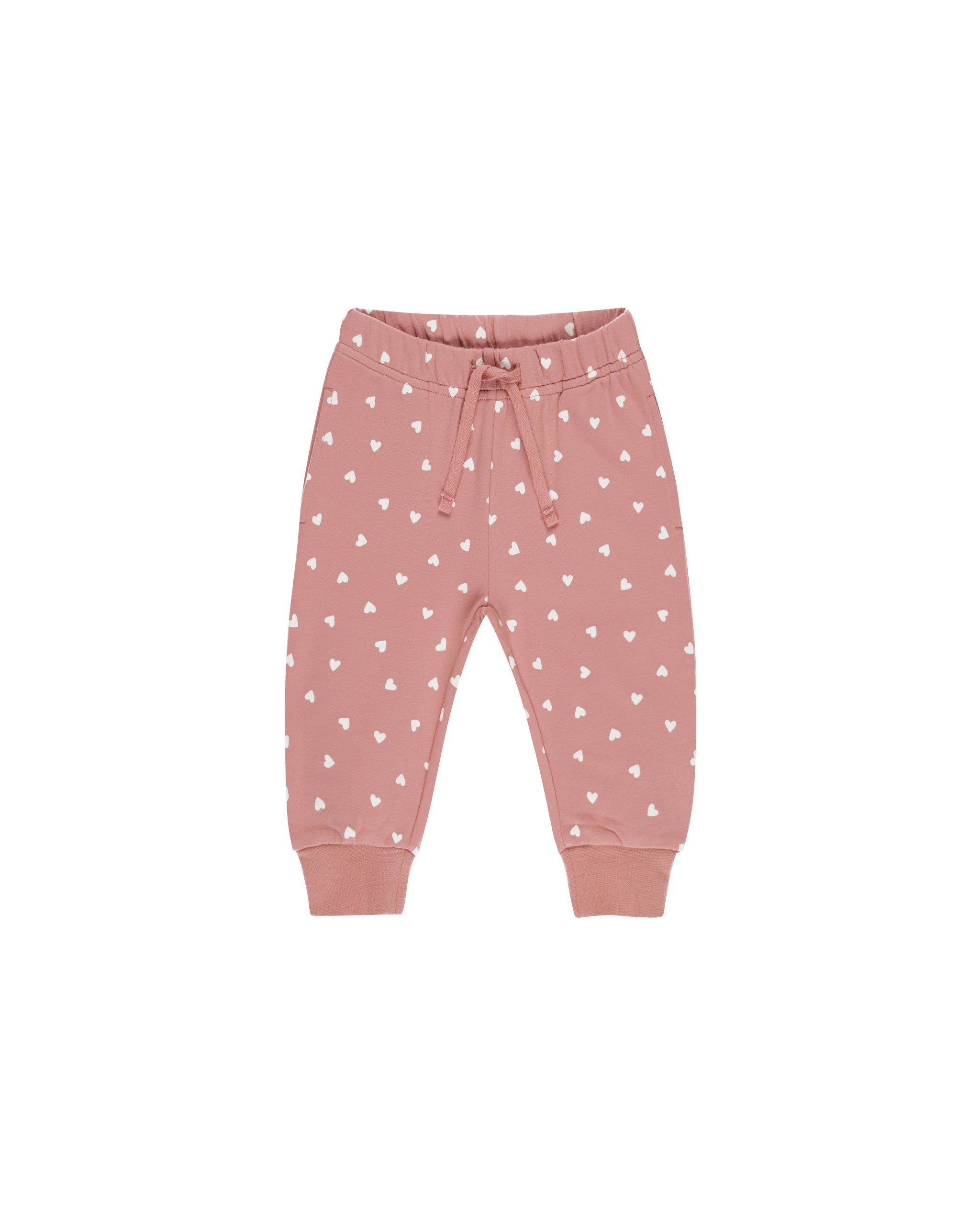 Quincy Mae Relaxed Sweatpant - Lipstick Hearts