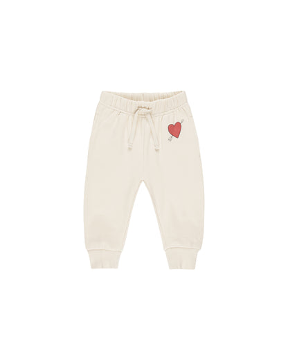 Quincy Mae Relaxed Fleece Sweatpant - Cupid