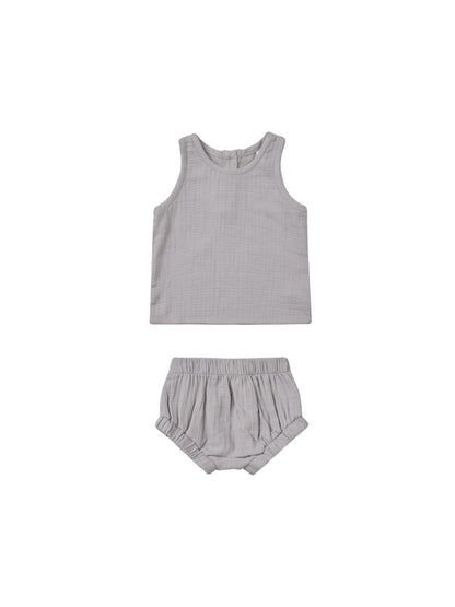 Quincy Mae Woven Tank + Short Set - Periwinkle