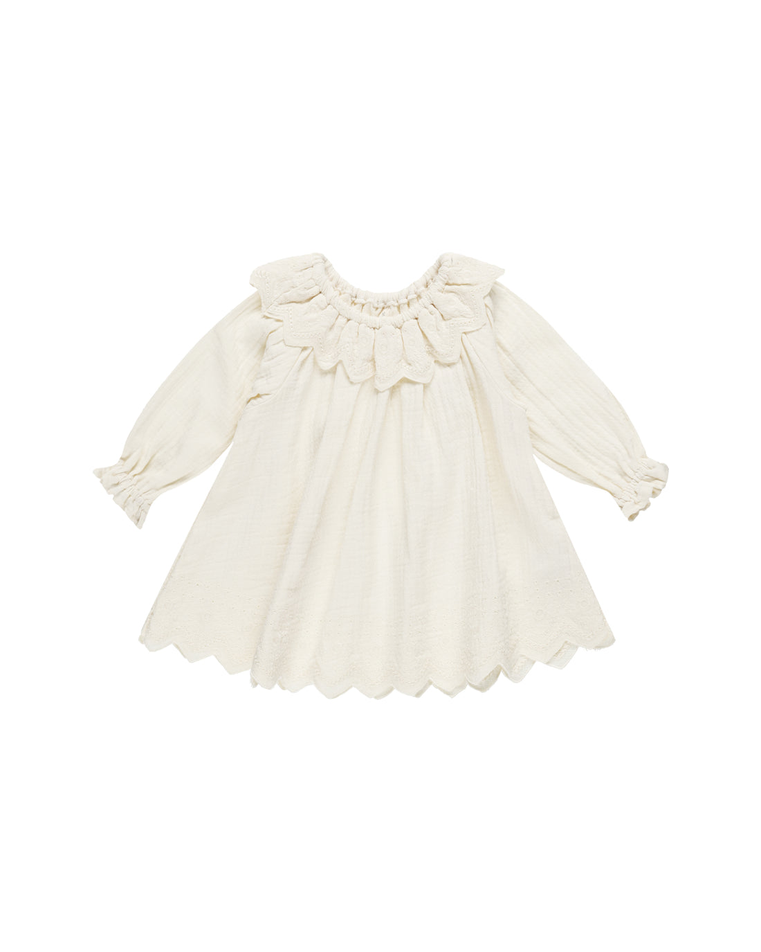 Quincy Mae Long Sleeve Isla Dress - Ivory