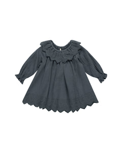 Quincy Mae Long Sleeve Isla Dress - Indigo