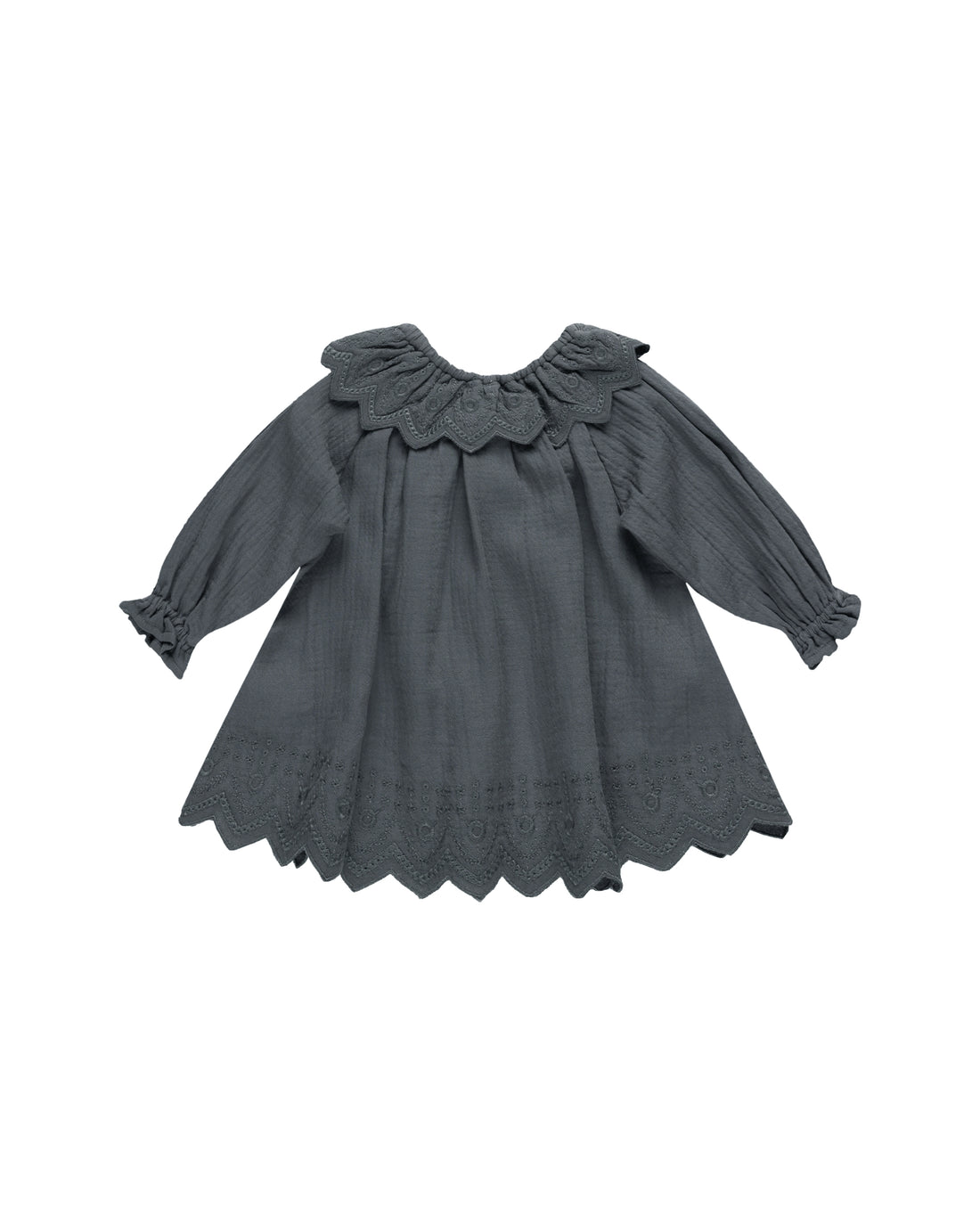 Quincy Mae Long Sleeve Isla Dress - Indigo