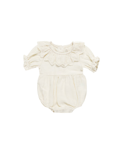 Quincy Mae Collared Romper - Ivory