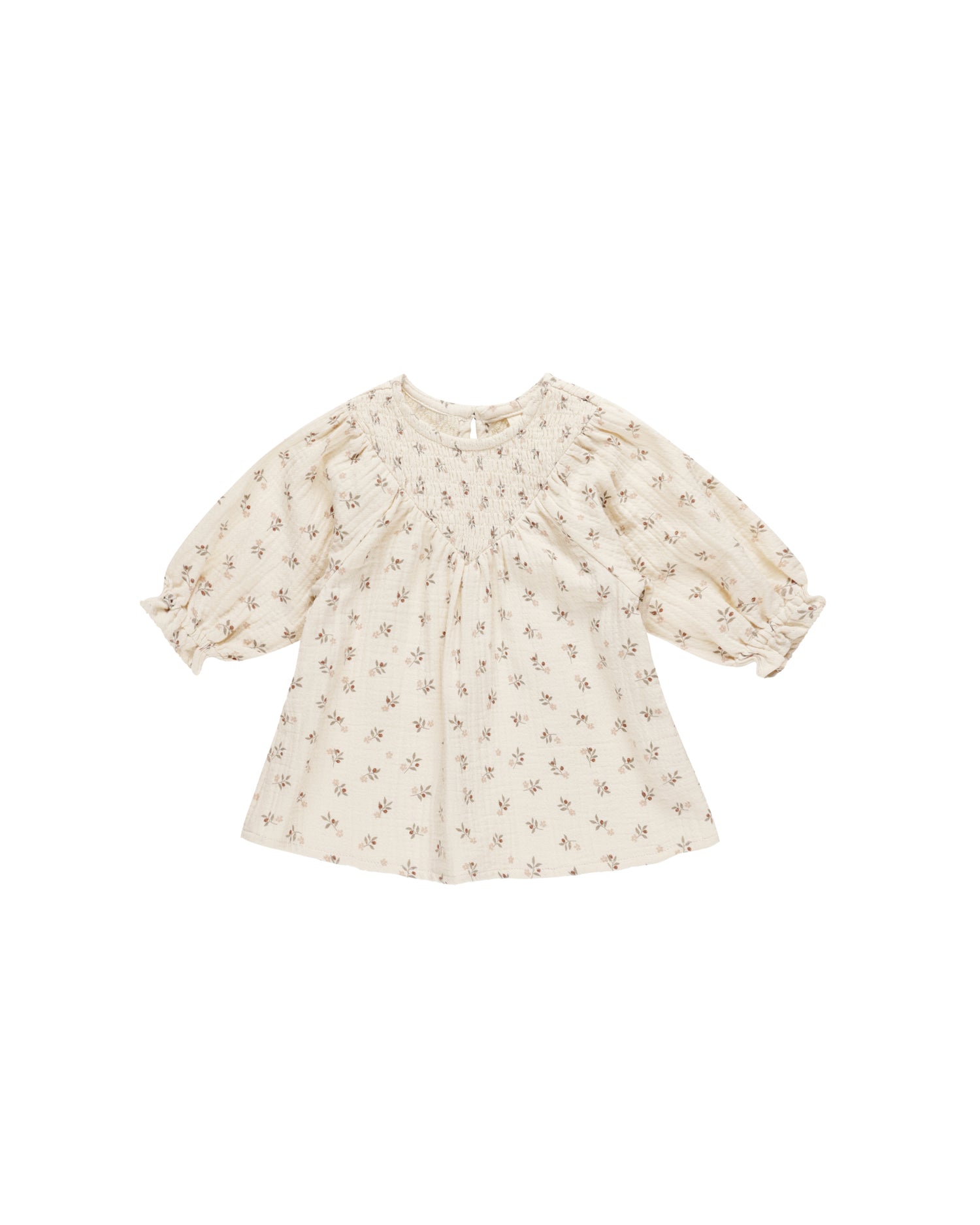 Quincy Mae V Smocked Dress - Holly Berry