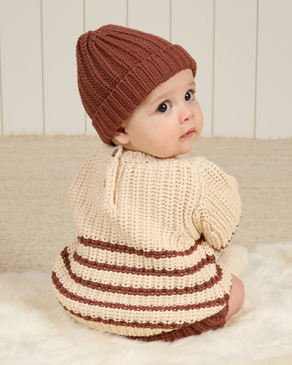 Quincy Mae Rex Sweater - Cranberry Stripe