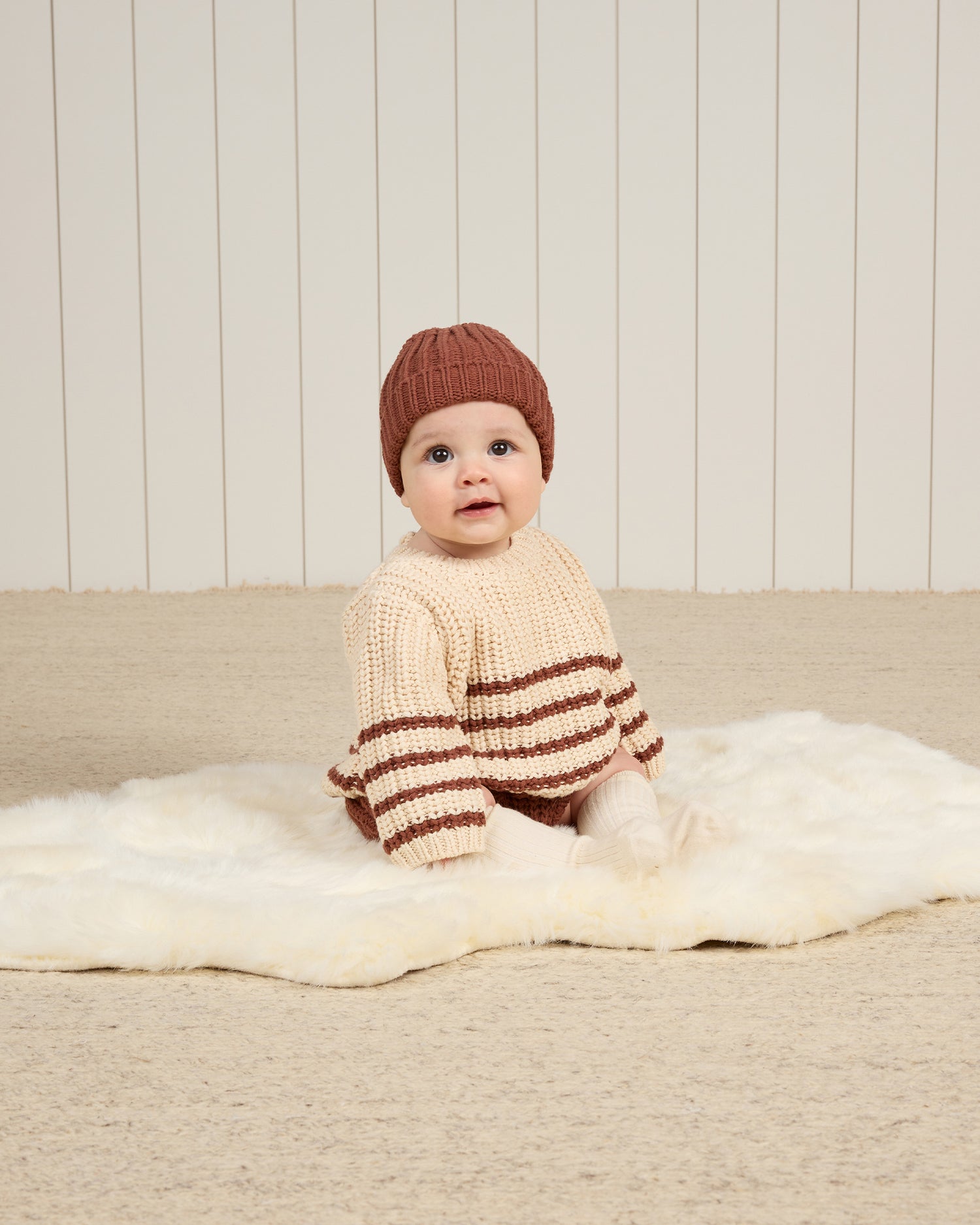 Quincy Mae Knit Tie Bloomer - Cranberry