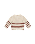 Quincy Mae Rex Sweater - Cranberry Stripe