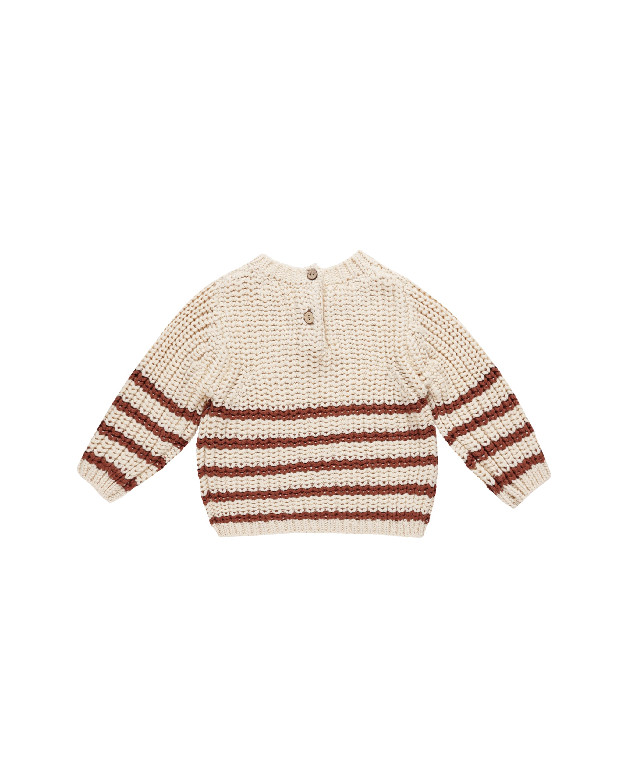 Quincy Mae Rex Sweater - Cranberry Stripe