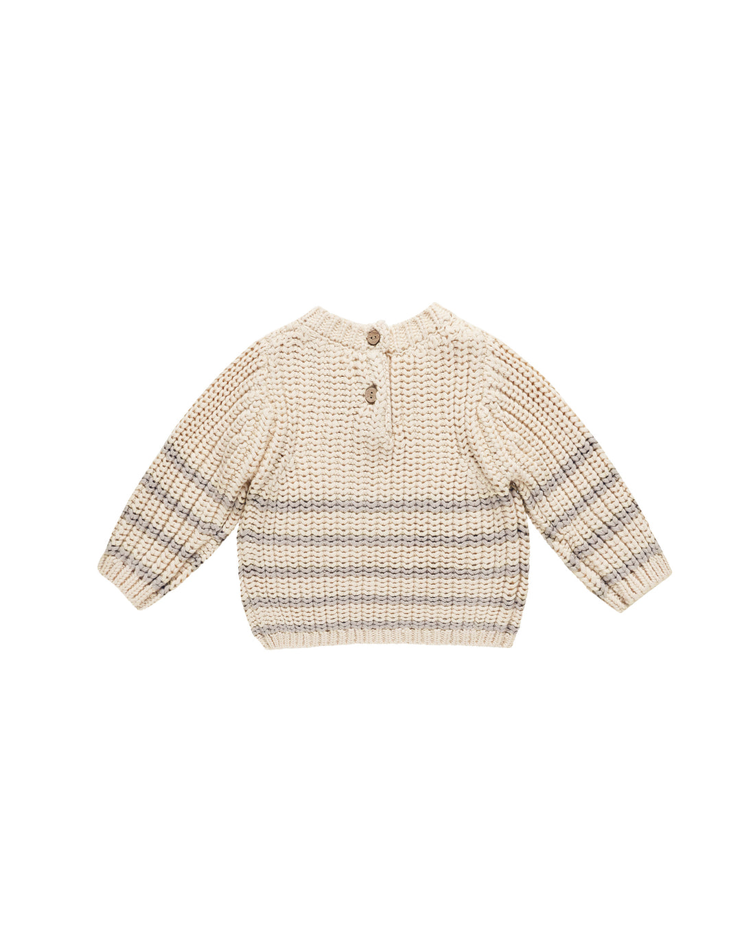 Quincy Mae Rex Sweater - Fog Stripe